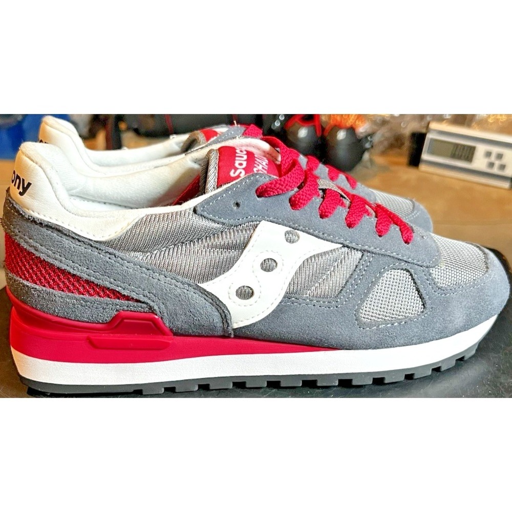 Saucony Shadow Original Sneakers (S1108-843) Women's Size 10 Running Gray/Pink - Picture 10 of 13